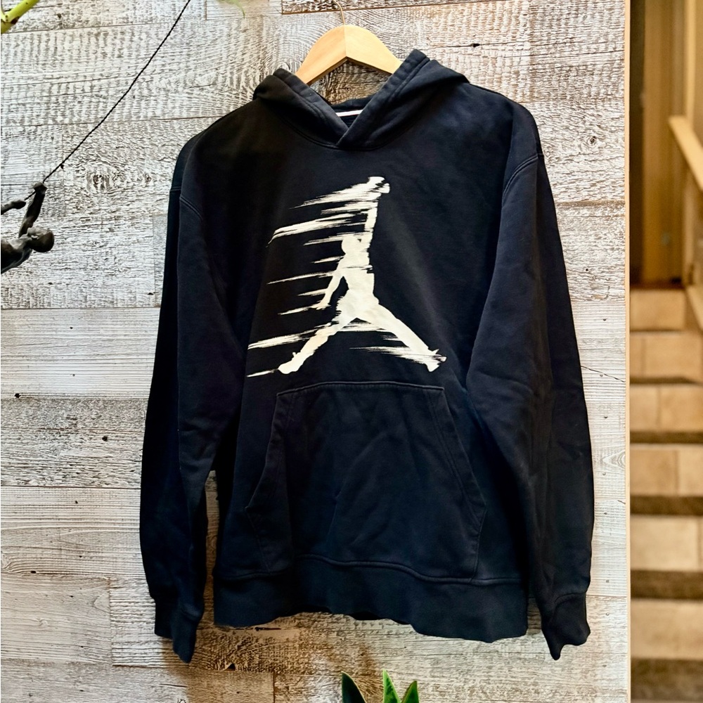 Air Jordan | "Jumpman" MVP Fleece Pullover Hoodie - Men's M, Black/White